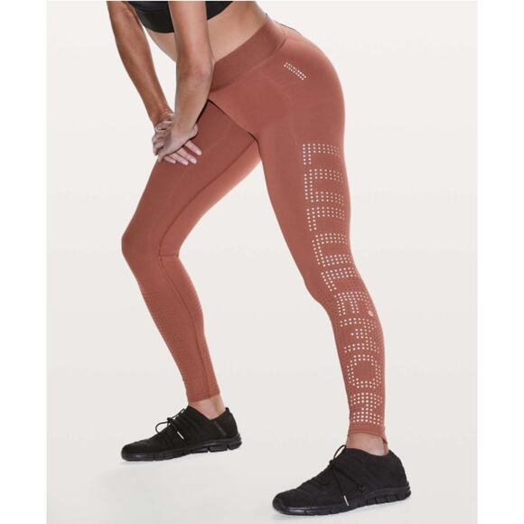 Lululemon Leggings Womens 6 Ride Reflect Tight 28 SoulCycle Adobe Dust Cycling - Picture 1 of 16